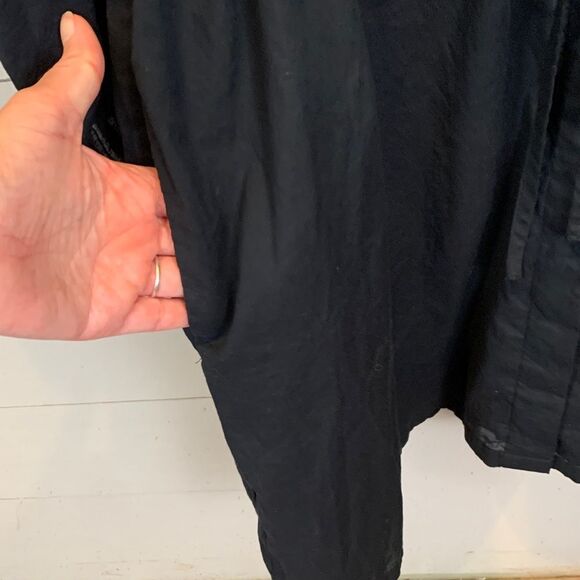 Banana Republic Black Button-Up cinched waist mini dress Womans size XL cotton - Picture 5 of 12